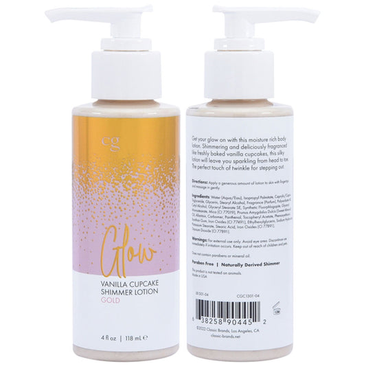 Glow Vanilla Cupcake Shimmer Lotion Gold 4 Oz CGC1301-04