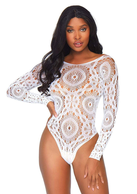 Thong Back Teddy - White - S/m LA-89161WHTSM Thong Back Teddy - White - S/m LA-89161WHTSM