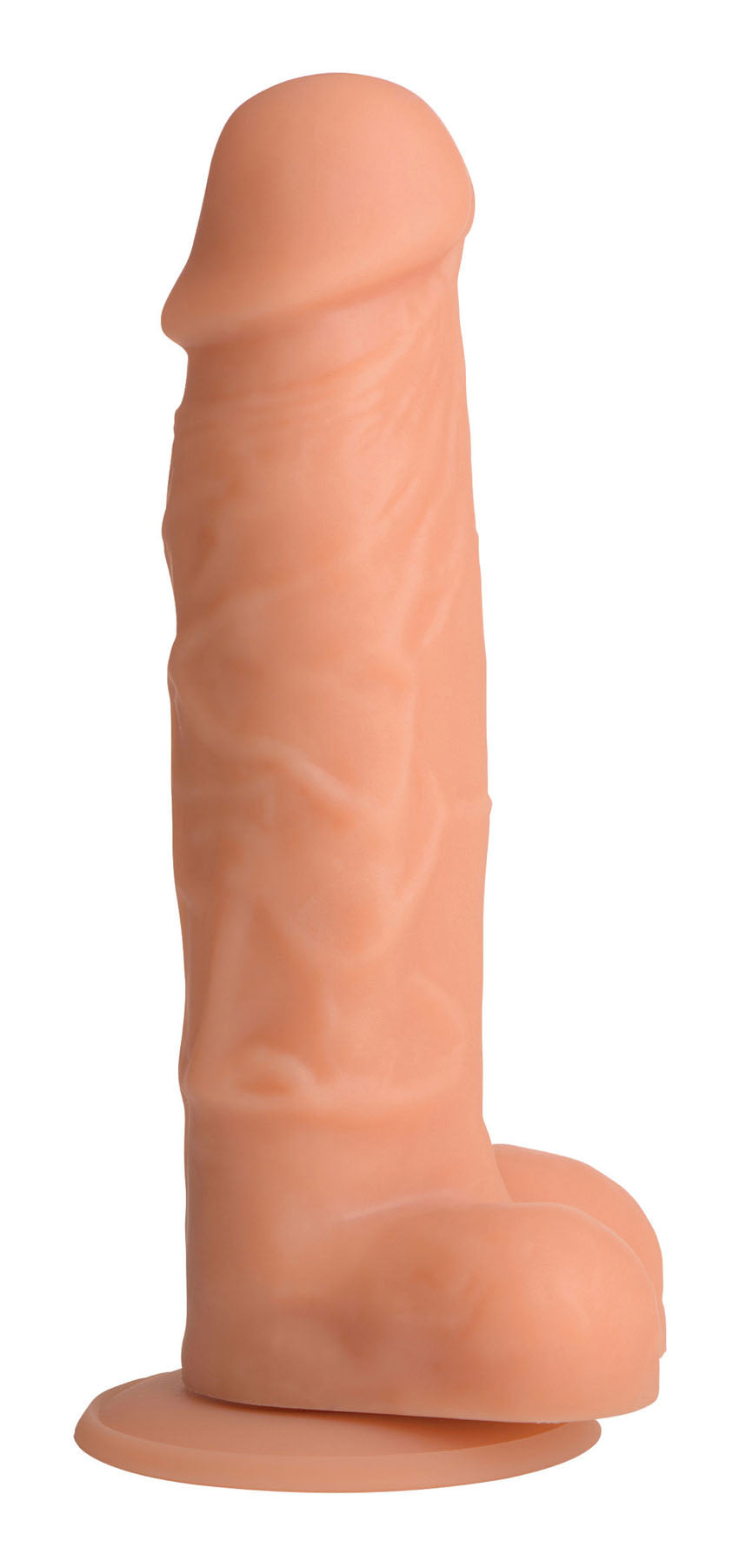 Power Pecker 7 Inch Silicone Dildo With Balls - Flesh SU-AG371FLSH