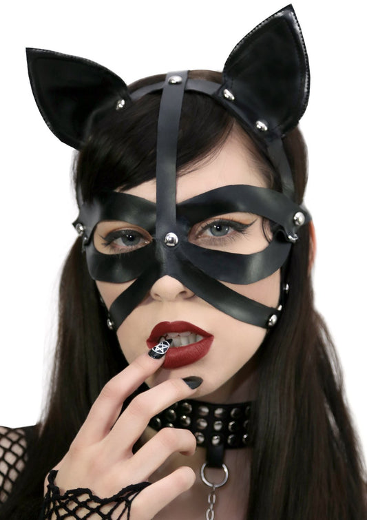 Harness Cat Mask Black LA-3754 Harness Cat Mask Black LA-3754