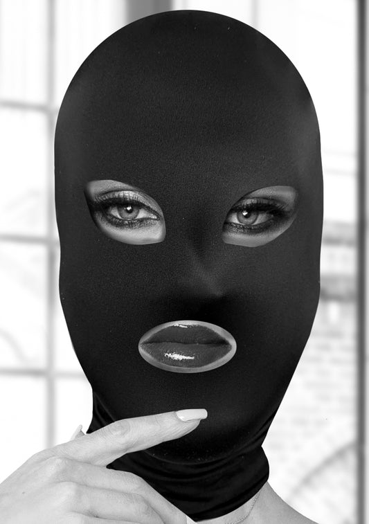 Subversion Mask With Open Mouth and Eye -  Black OU-OU689BLK