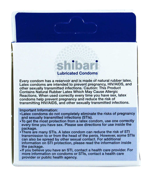 Shibari Lubricated Condoms - 3 Pack TMN-CNDM-2168 Shibari Lubricated Condoms - 3 Pack TMN-CNDM-2168