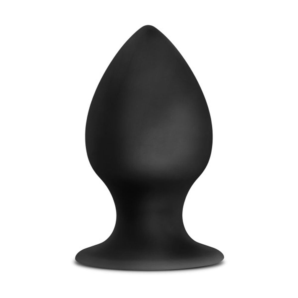 Anal Adventures - Platinum - Silicone Anal Stout  Plug  - Large - Black BL-81005