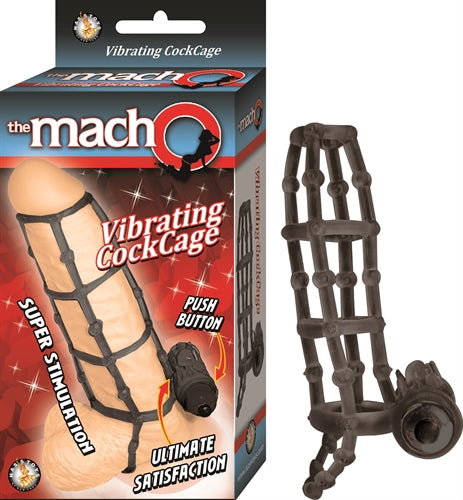The Macho Vibrating Cockcage - Black NW2595-2 The Macho Vibrating Cockcage - Black NW2595-2