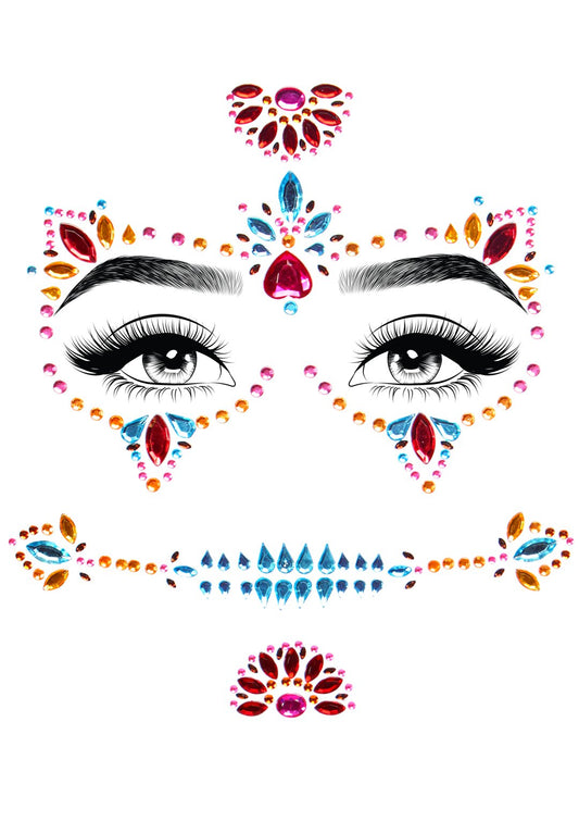 Day of the Dead Adhesive Face Jewels LA-EYE020 Day of the Dead Adhesive Face Jewels LA-EYE020