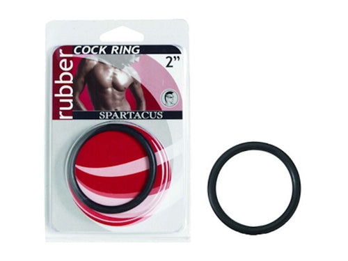 Rubber Cock Ring 2 Inches - Black BSPR-13