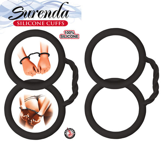 Surenda Silicone Cuffs - Black NW2654-2 Surenda Silicone Cuffs - Black NW2654-2