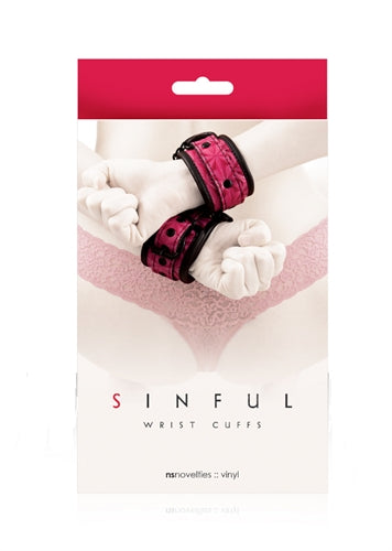 Sinful Wrist Cuffs - Pink NSN1223-14 Sinful Wrist Cuffs - Pink NSN1223-14