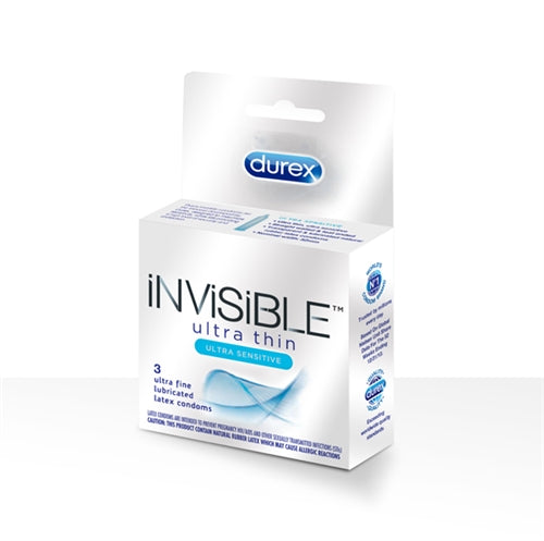 Durex Invisible 3 Pack PM91276 Durex Invisible 3 Pack PM91276