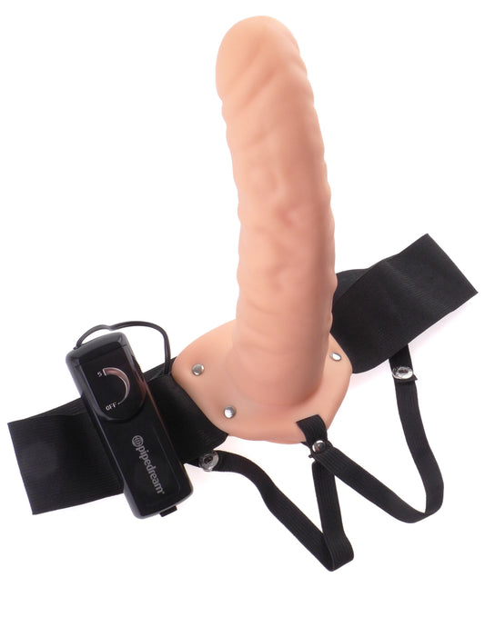 Fetish Fantasy Series 8-Inch Vibrating Hollow Strap-on - Flesh PD3361-21