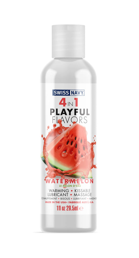 Swiss Navy 4-in-1 Playful Flavors - Watermelon 1  Oz MD-SN4N1FWM1