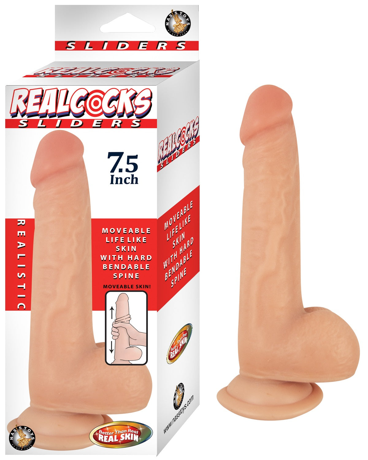 Realcocks Sliders - 7.5 Inch - Flesh NW2878