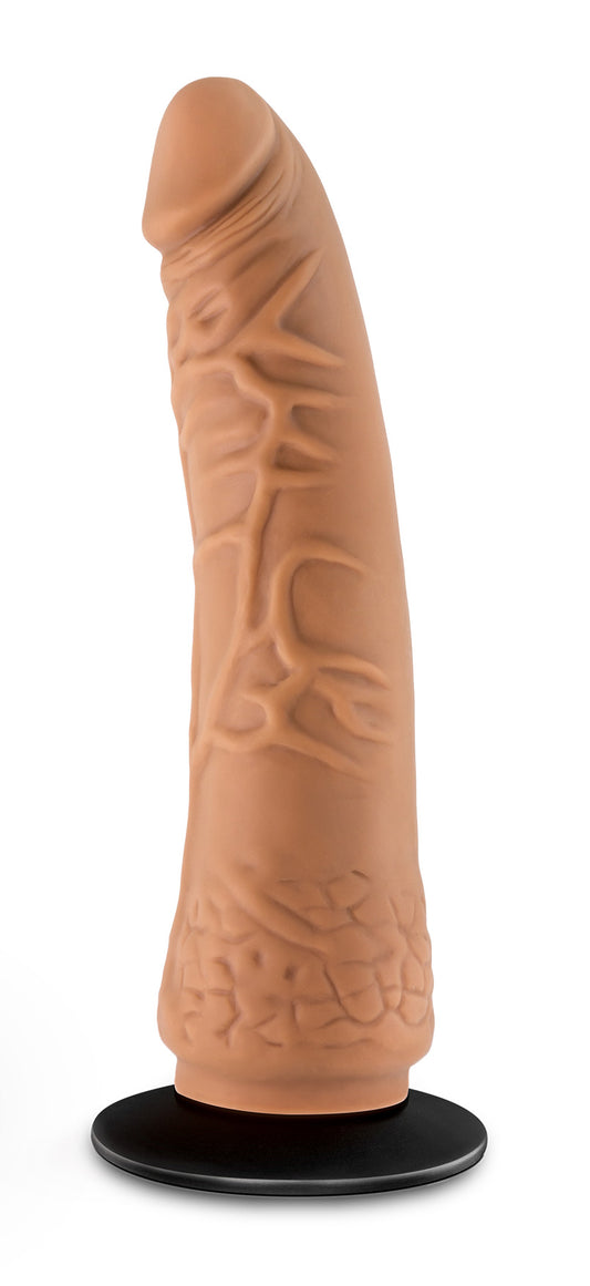 Lock on - Hexanite - 7.5 Inch Dildo With Suction  Cup Adapter - Mocha BL-51337