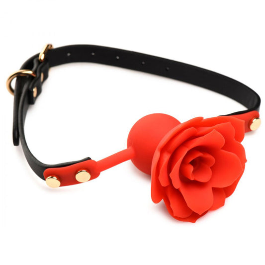 Blossom Gag Silicone Rose Gag - Red MS-AH071